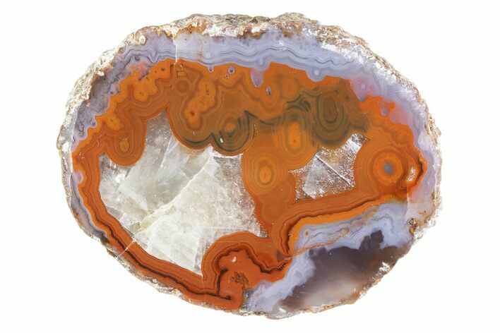 Polished Purple & Red Banded Agate - Kerrouchen, Morocco #372728
